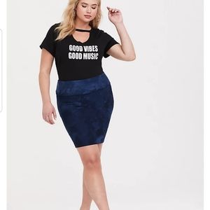 Foldover mini skirt